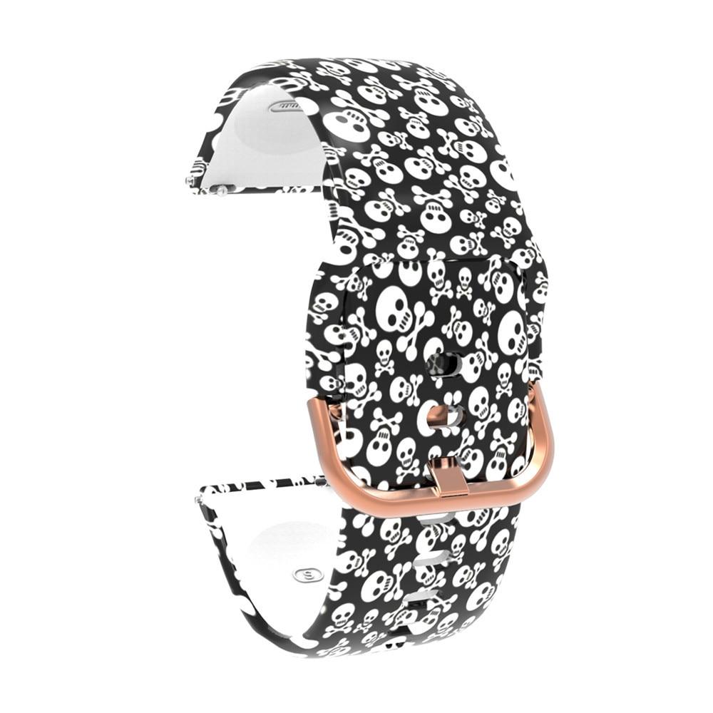 

Силиконовый ремешок для часов с принтом 20 мм для Samsung Galaxy Watch 42 мм Active 2 40 мм 44 мм ремешок для браслета для Gear S2 Amazfit bip 20mm дубильная кора