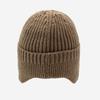 Winter Knitted Hat Solid Color Men Women Thickened Fleece Lining All-weather Hat Cold Weather Outdoor Headwear