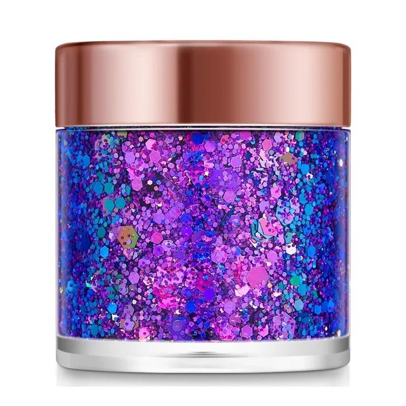1Pc Sequins Body Glitter Gel Make Up Glitter For Body Face Hair Eyeshadow,Festival Party Carnival Makeup Decorations Longlasting