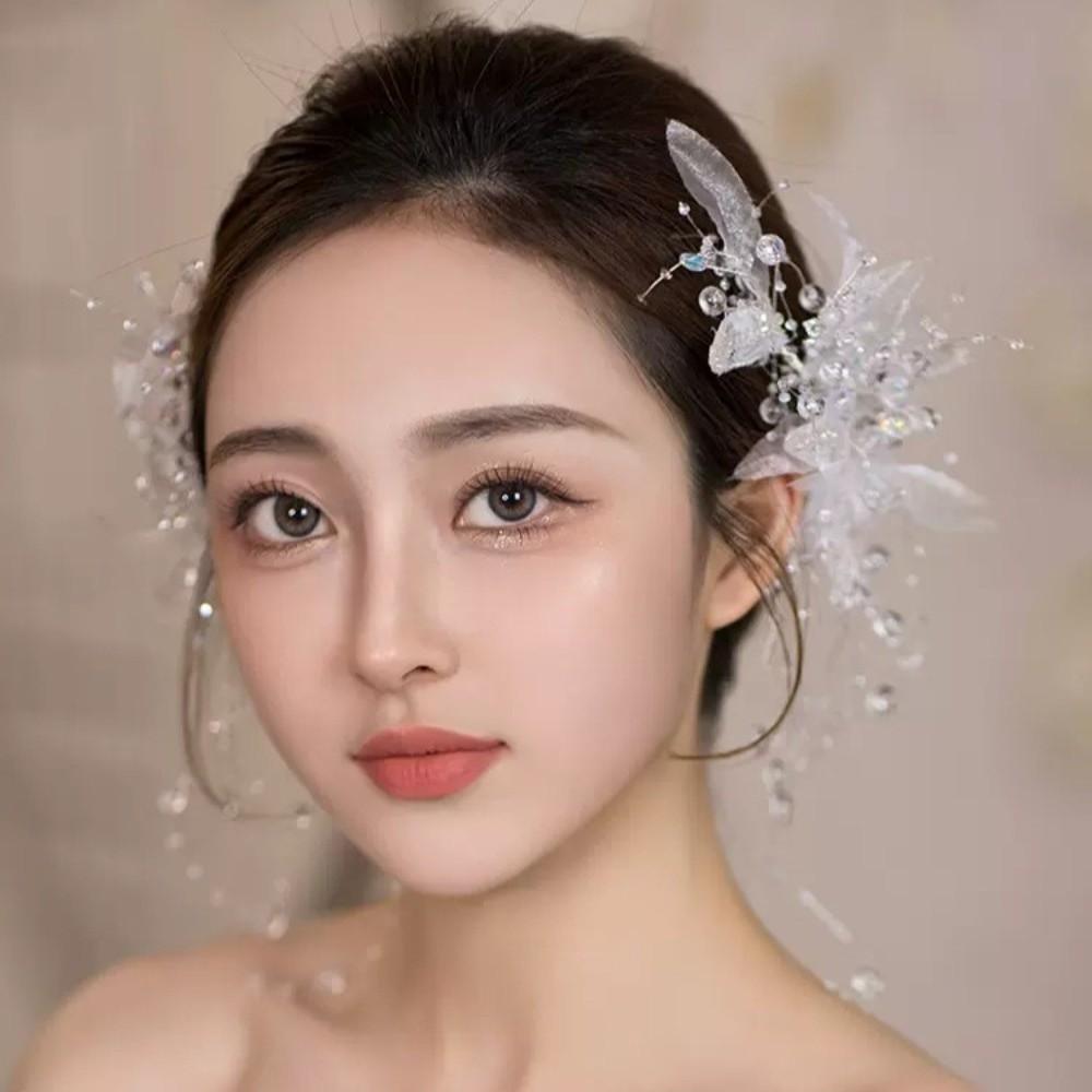 Elegant Crystal Hairclips Shining Bridal Hair Accessories Stylish Decorative Clips  Photoshoot