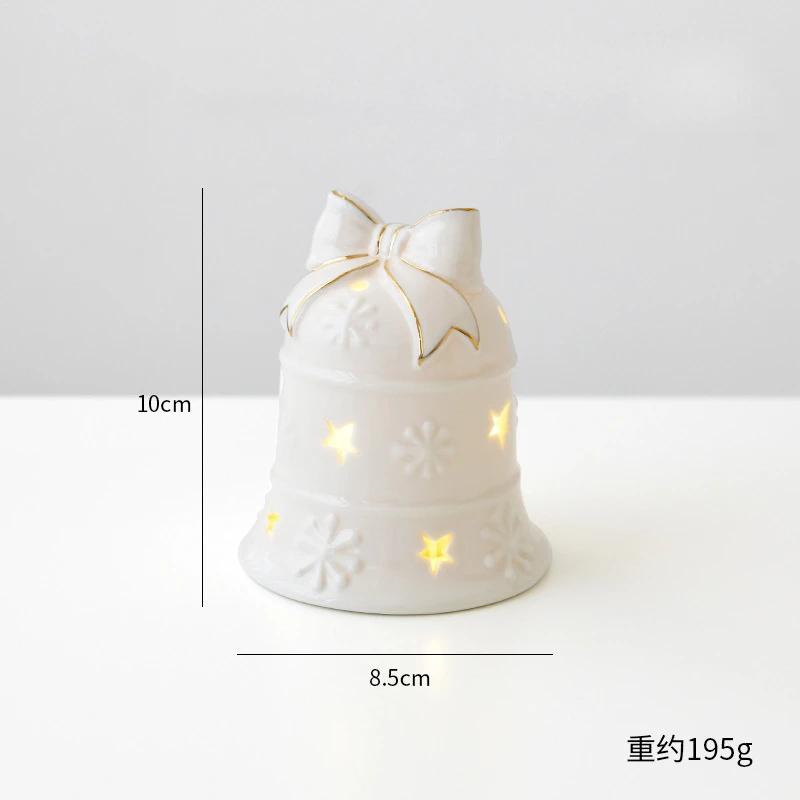 Glob Ceramic de Crăciun Clopoțel Sac de Cadou Ornamente de Birou pentru Casă Cadou de Crăciun Cadou de Anul Nou