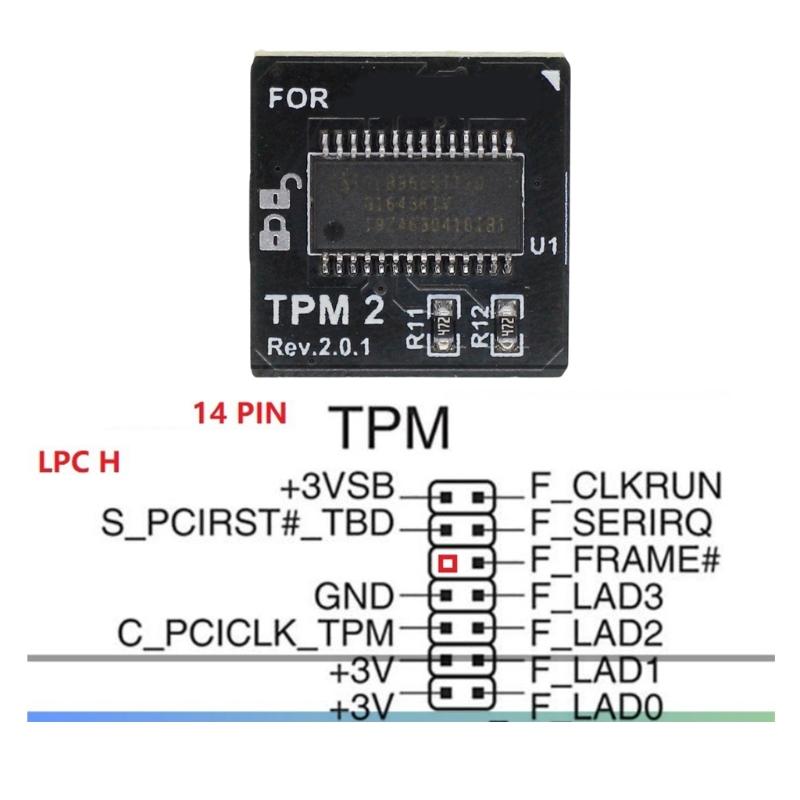 Advanced TPM 2.0 14Pin Security Chip With Wide Voltages Support Systems Protections And Global Compliance