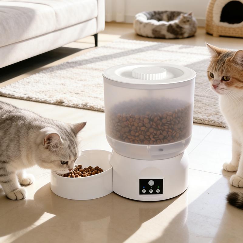 Automatic Pet Feeder Button Control Timed Portion Food Dispenser Pet Bowls Feeders Pet Accessories for Cats Small Dogs Animals