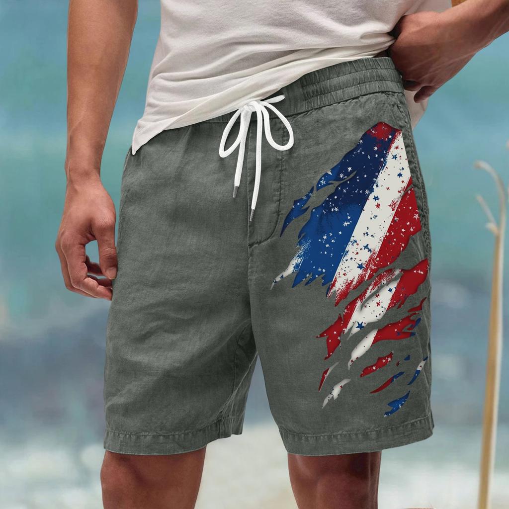 Męskie letnie, duże, swobodne, luźne spodnie sportowe, szorty plażowe