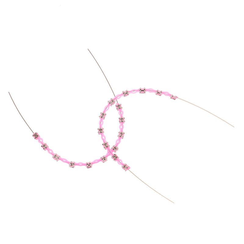 2Pcs/Pack Colorful Hook Temporary Tooth Decoration With Metal Wires Metal Bracket Orthodontic Ligature Ties Dental Decorations