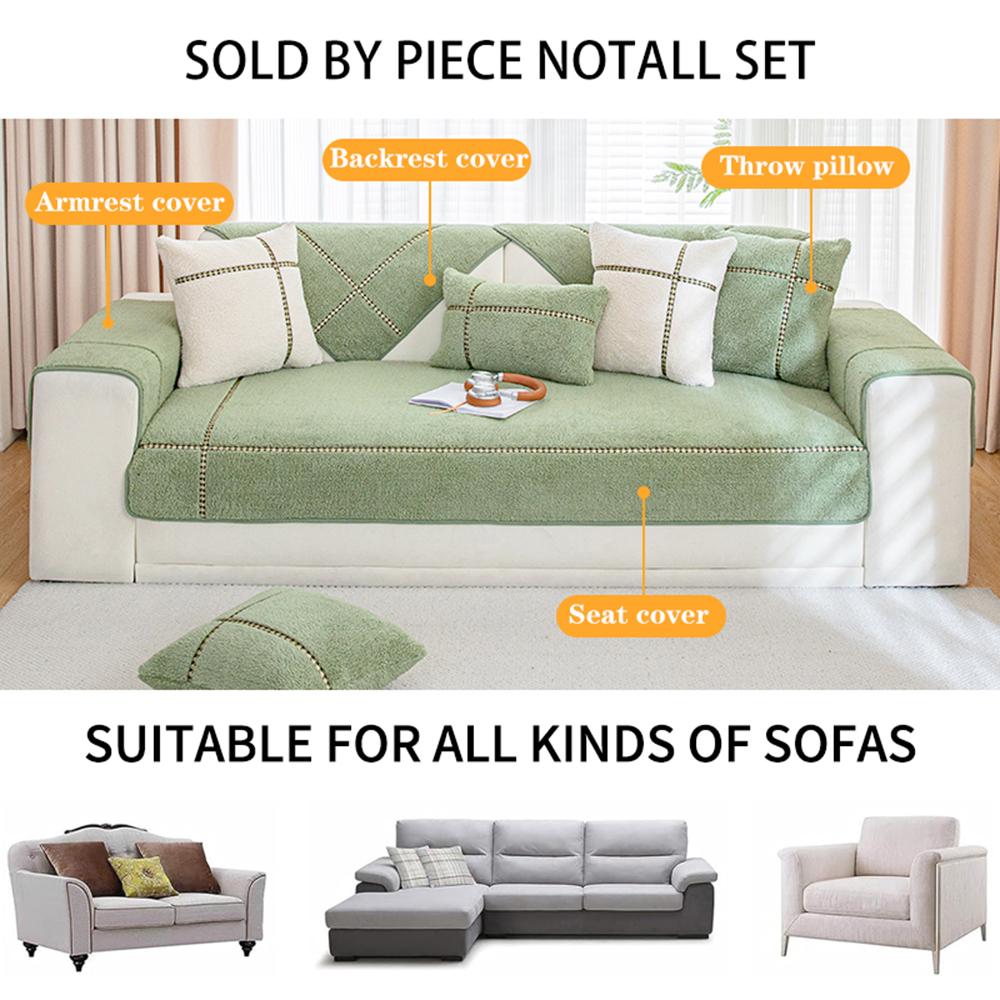 Nordic zagęścić pluszowa narzuta na sofę zimowa miękka ciepła Sofa ręcznik antypoślizgowe w kształcie litery L uniwersalne pokrowce na kanapę do salonu dekoracja sofy