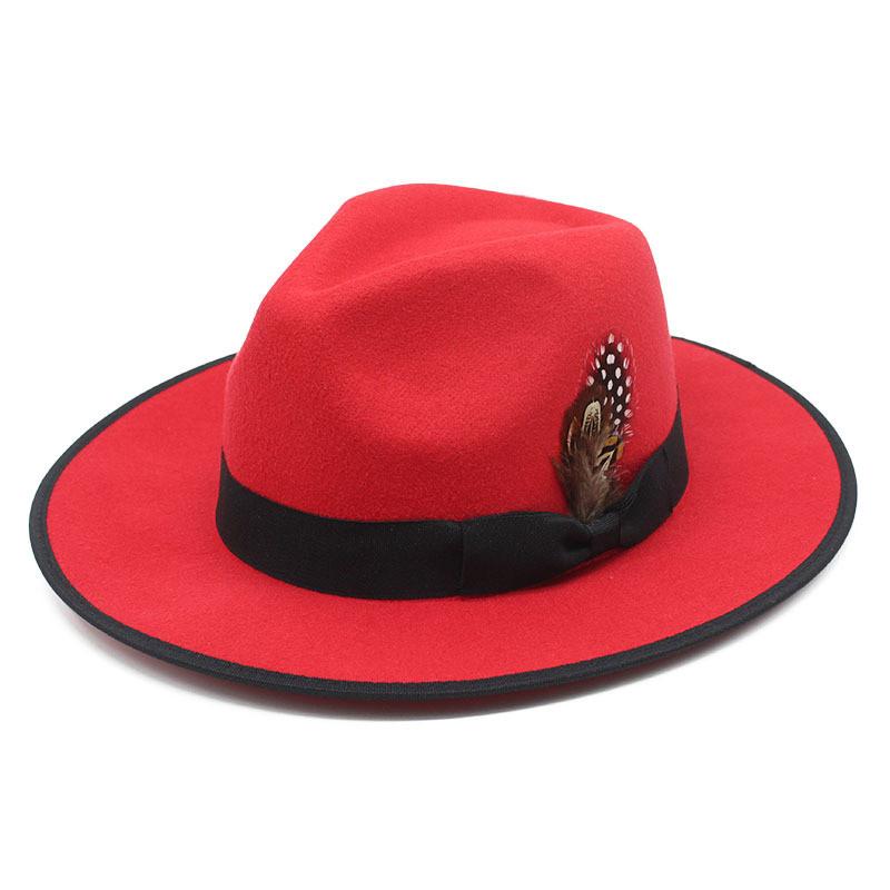 Wool Felt Hat For Women And Men Summer Sun Protection Large Brim With Heart Top Style