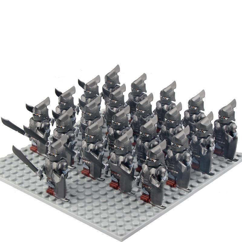Ancient Rome Dwarf Warrior Elves Knight Rohan Eomer Haldir Urukhai Strong Orc Knight Spartacus Figures Building Block Kids Toy