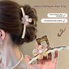 Glossy Flower Hair Claw Clip Strong Grip High Capacity For Daily Use Parties And Pretty Hair Styling