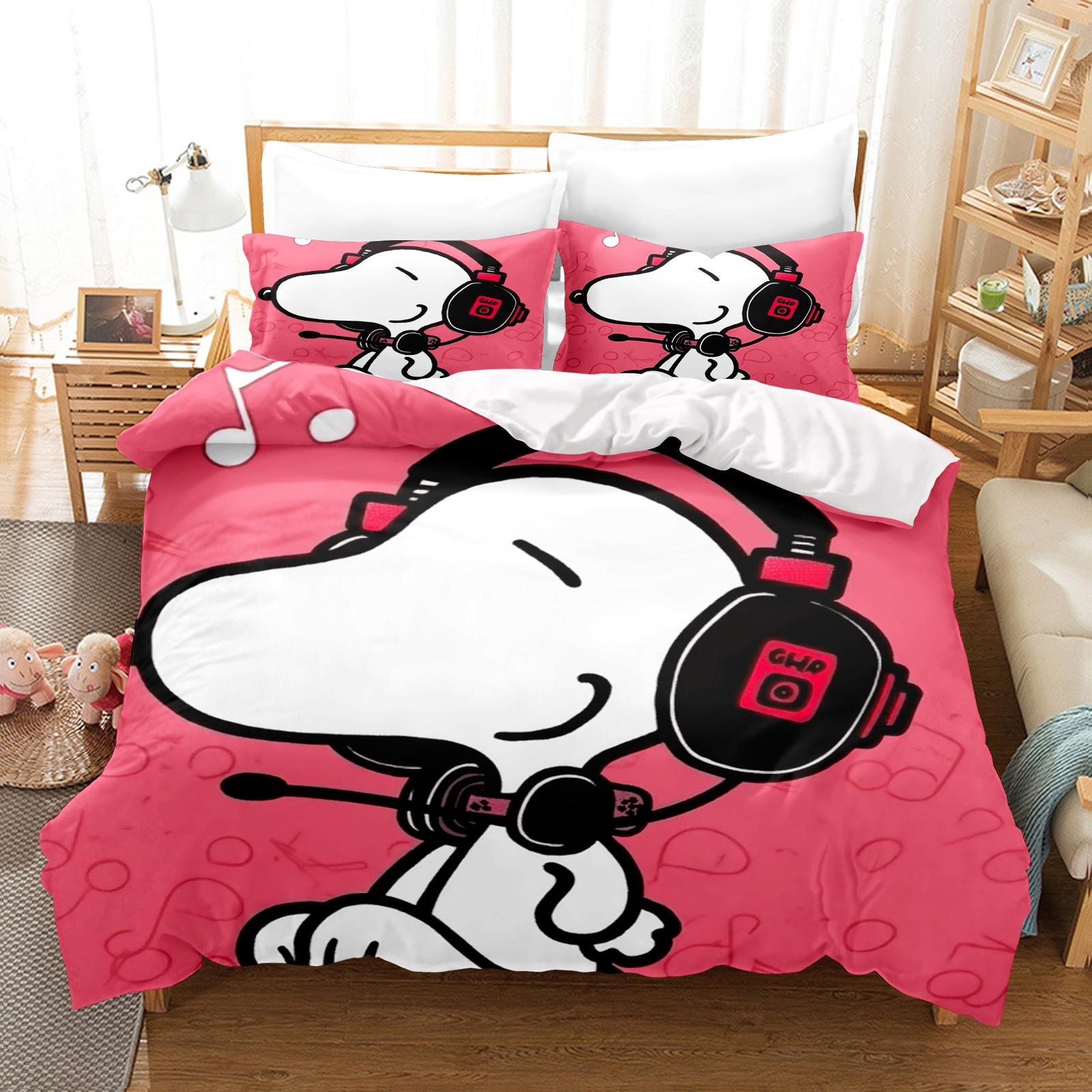 

Постельное белье Snoopy Home Комплекты с пододеяльником Комплекты одеял 3-предметный комплект 1 пододеяльник Подходит для детей и взрослых EU Single(135*200cm)3pcs
