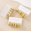 New gold personality exaggerated CCB earrings creative circle earrings set pair