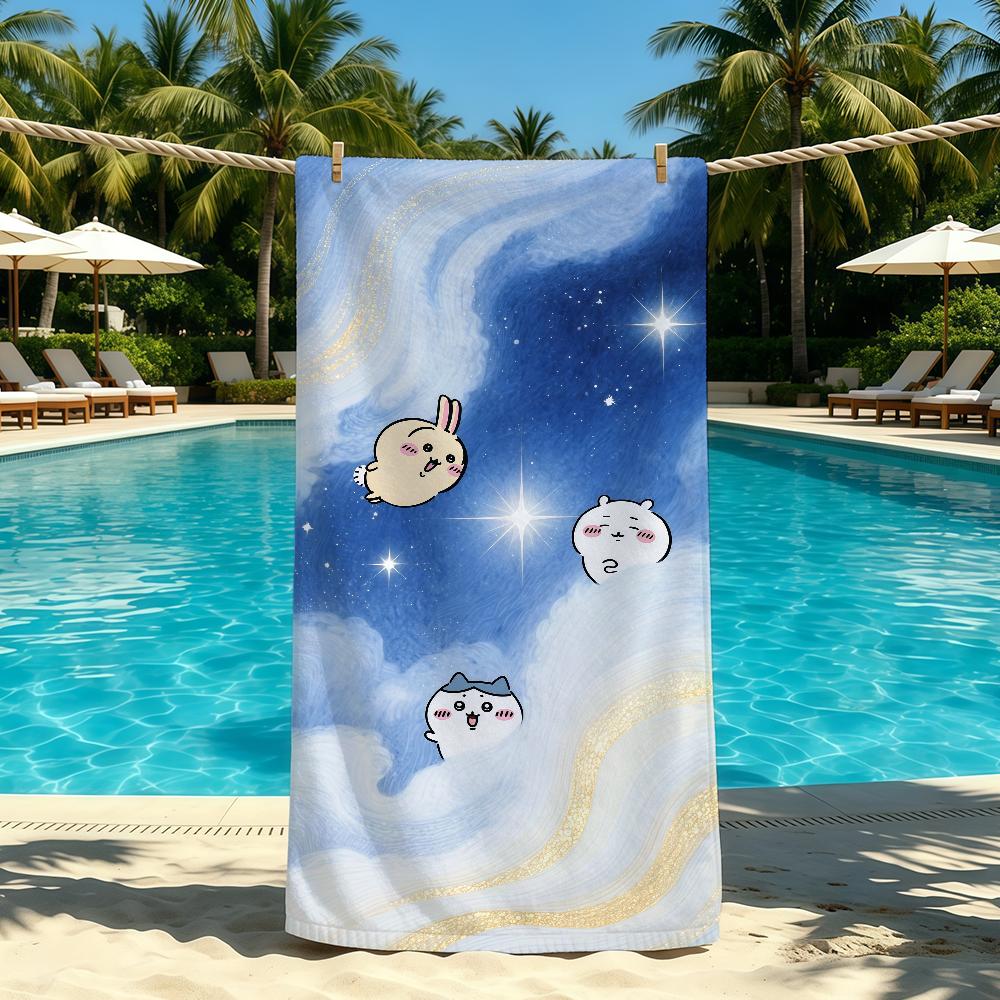 Meme Cute Cartoon C-Chiikawa-Es Towel For Outdoor Camping Beach Towel Super Absorbent Quick-Drying Summer Towel