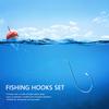 500pcs Fishing Hooks Set Carbon Steel Single   Fishhook Fly Fishing Carp Hooks