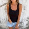 Yousheng Damen Weste U-Ausschnitt Ärmellos Knopfleiste Camisole Bluse Slim Fit Basic Tanktops Strand Büro Party Kleidung