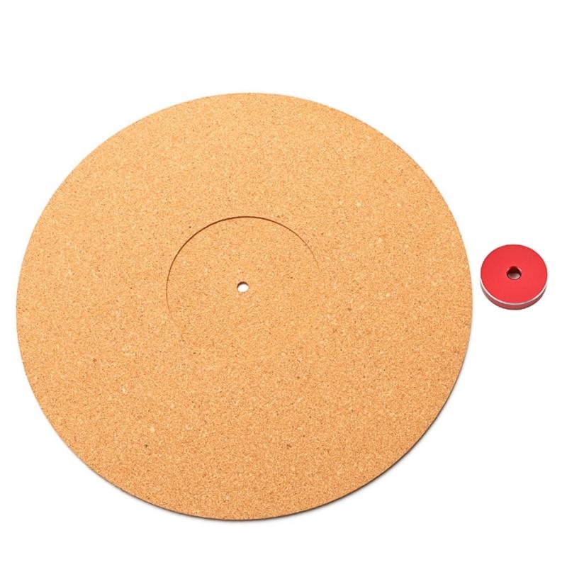 Cork Turntable Mat Audiophile Anti-Static Anti-Shake Turntable Slip Mat Turntable Cork Platter Mat Record Player Mat