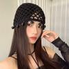 Round Beads Crochet Hollow Tassels Knitted Hat Hollow Out Ethnic Style Hat Knit Beanies  Girls