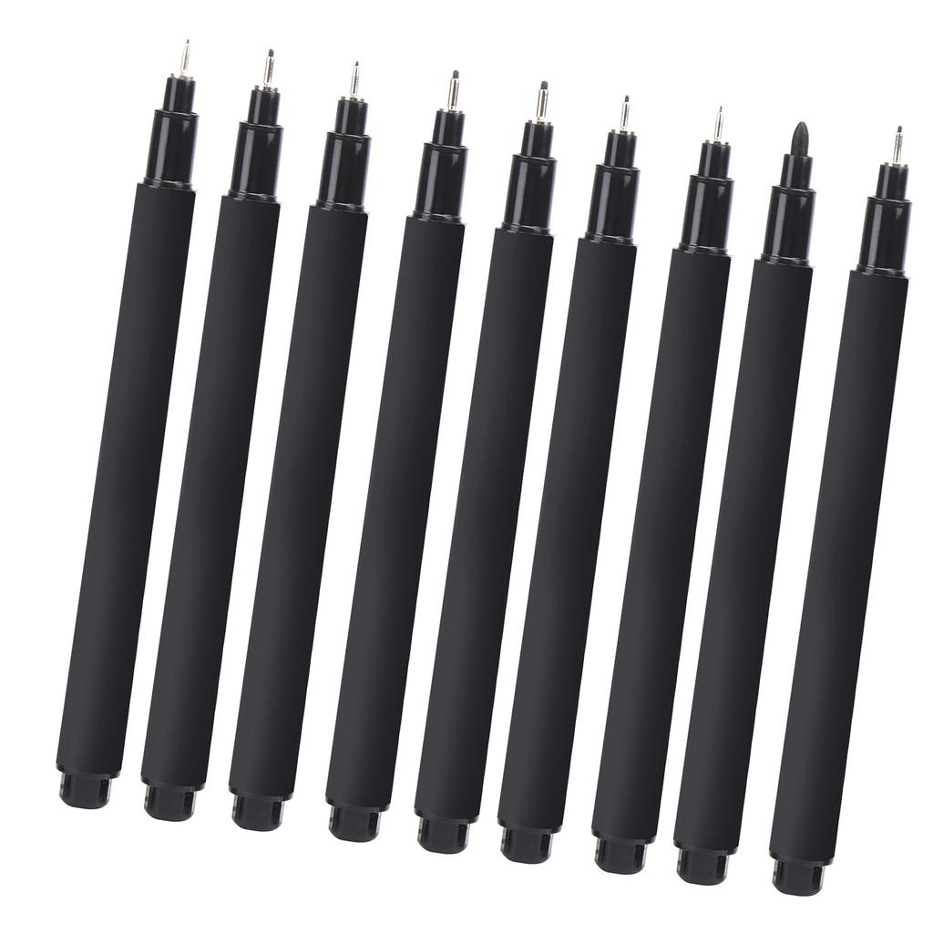 Jehlové fixy Vodotěsný černý inkoust Multiliner Jemný hrot Kreslicí pera pro Skicování Technické Kreslení Scrapbooking Dárek