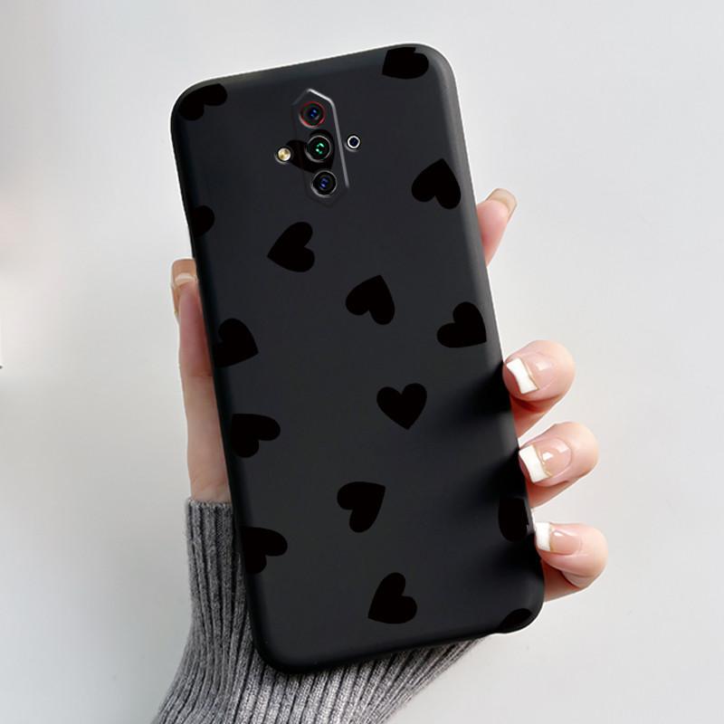 For ZTE Nubia Play 5G NX651J Case Cute Heart Rabbit Black Soft Silicone Shockproof Back Cover For Nubia RedMagic 5G Lite Casing