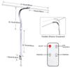 24W LED Double Head Swing Arm Desk Architect Lamp Dimmable 360° Gooseneck Lamp Reading Table Light with Remote Control Clip