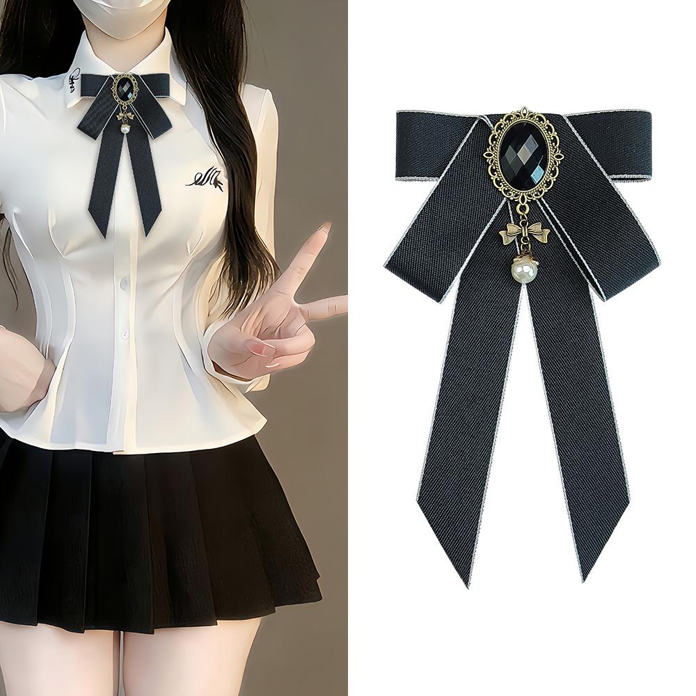 Handmade 2026 Fashion Shirt Bow Tie Women s Elegant Ribbon Brooch Accessory