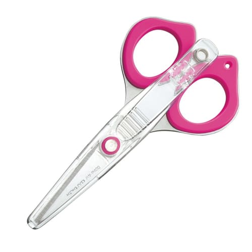 KOKUYO Scissors Compact Clippy Pink Hasa-P400P