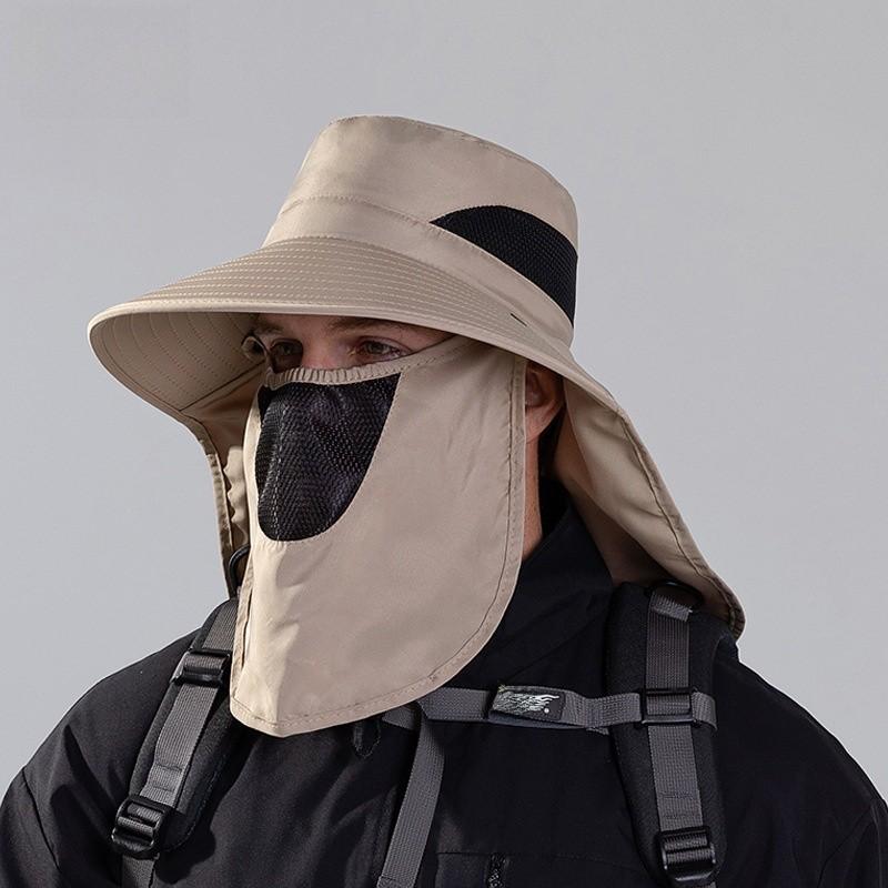 Outdoor Sun Protection Fisherman Hat With Large Brim For Men And Hiking Enthusiasts