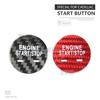 För Buick Envision 2014- Bilmotor Start Stopp-knappskydd Klistermärke i äkta kolfiber