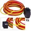 Car Double Electric Fan Radiator Wire Harness Engine Switch Thermostat 40A 12V