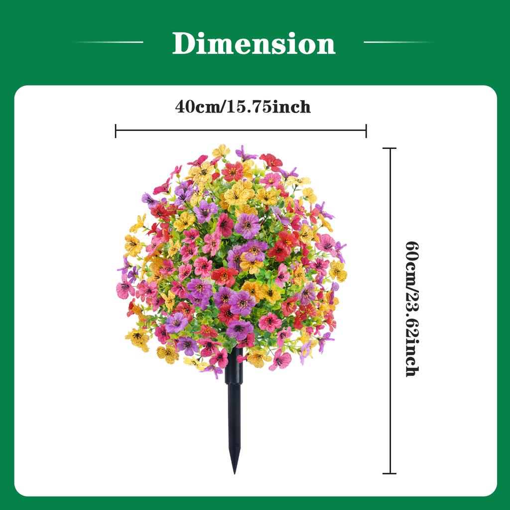Fake Flowers Outdoor UV Resistant Faux Plants for Outside Yard Wedding Indoor Home Kitchen Farmhouse Decor Artificial Plants