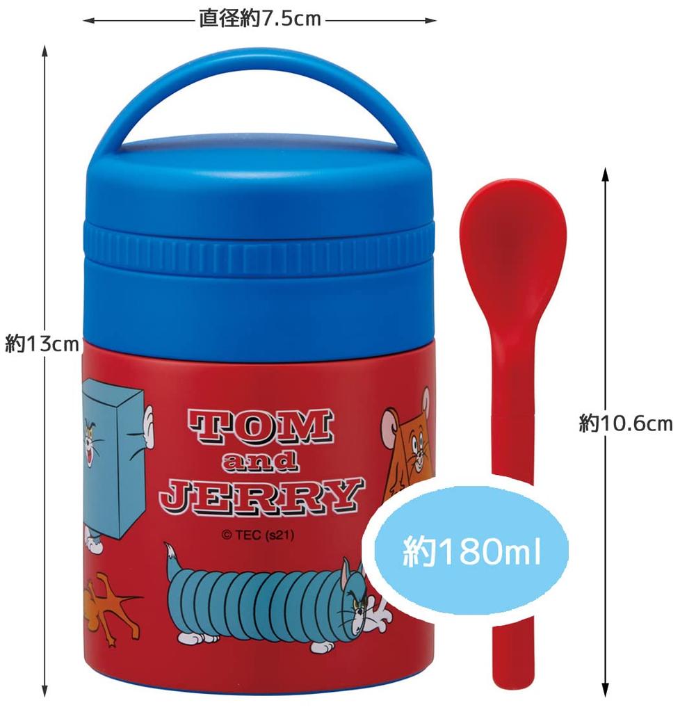 Skater Antibacterial Insulated Soup Small Tom Jerry Jar, Size, & Design, 180ml, LJFC2NAG-A