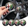 4Pcs Car Wheel Center Hub Caps Stickers Emblem Decal Waterproof For Giulia Stelvio MiTo Giulietta Tonale ALFA 4C