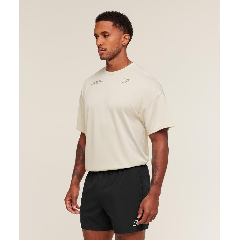 Gymshark CondiTioning Club Oversized T shirT Pebble Grey cemenT Brown A2b5y Gb79