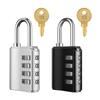 ORIA 2PCS/Set 4 Dial Digit Combination Lock Waterproof Security Padlock Outdoor Gym Trunk Safely Code Lock Black