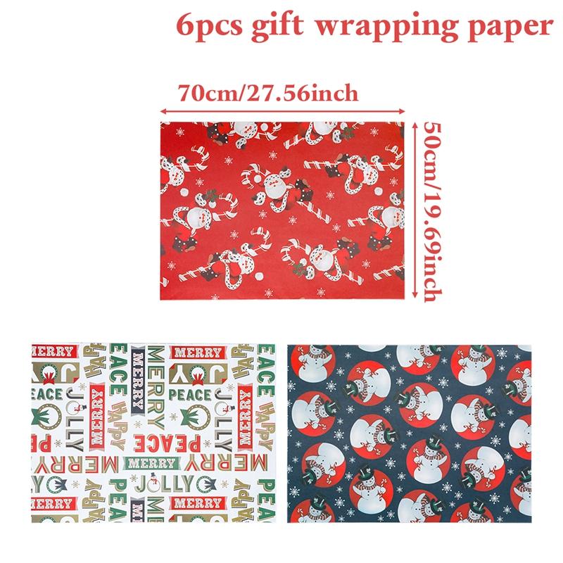 Christmas Wrapping Paper Rolls Christmas Party Decoration Kids Favor 2026 Xmas Wrapping Paper Navidad Natal New Year Gift 2026
