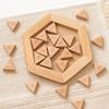 Wooden Hexagon Klotski Puzzle Hexagonal Puzzles Intelligence Toys For Kids Thinking Game Brain Teaser Toys