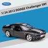 WELLY 1/24 DODGE 2012 Challenger SRT Alloy Sports Car Model Diecasts Metal Vehicles High Simulation Car Model Toys for Kids Gift