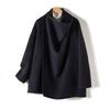 Ding, yak wool double-sided woolen loose coat autumn and winter women's clothing thickened wool single-grain buckle coat