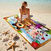 Fairy Tale Cute Cartoon Masha and the Bear Beach Towel, Outdoor Camping Beach Towel for Vacation Swimming, Outdoor Pool, Absorbent Bath Towel, H8