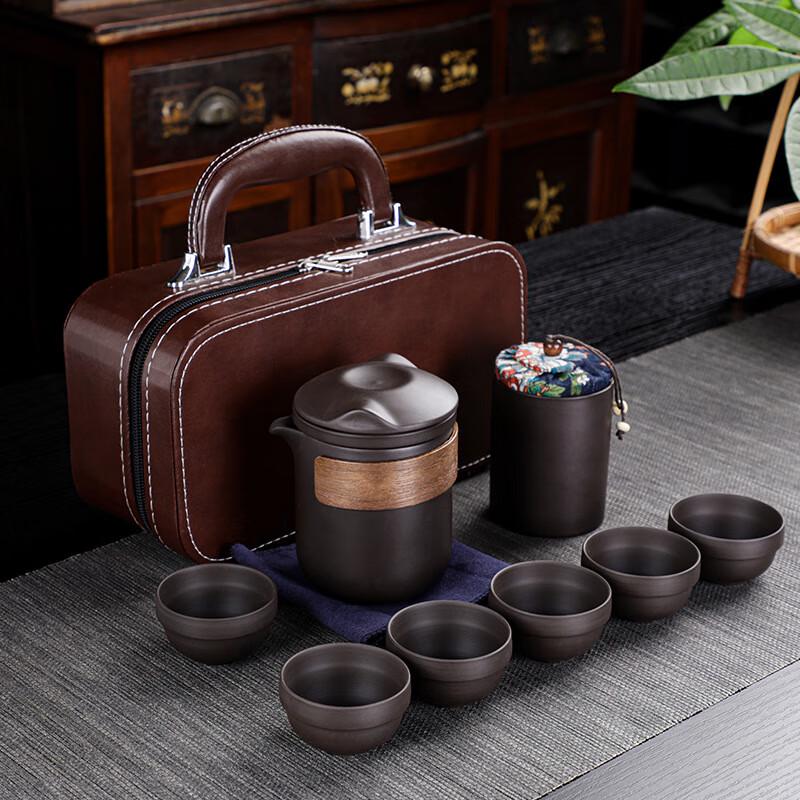 Changqi Zisha Ceramic Portable Travel Tea Set