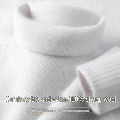 Women's 100% Merino Wool High-Neck Thickened Sweater