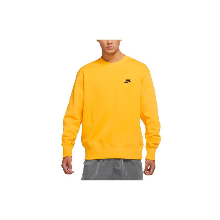 Nike Sweatshirts Men's Yellow Crew Neck Moderate Regular DA0022-713