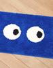 Cartoon Big Eyes Tufted Rug: Non-Slip Absorbent Mat for Living Room, Bathroom, and Toilet