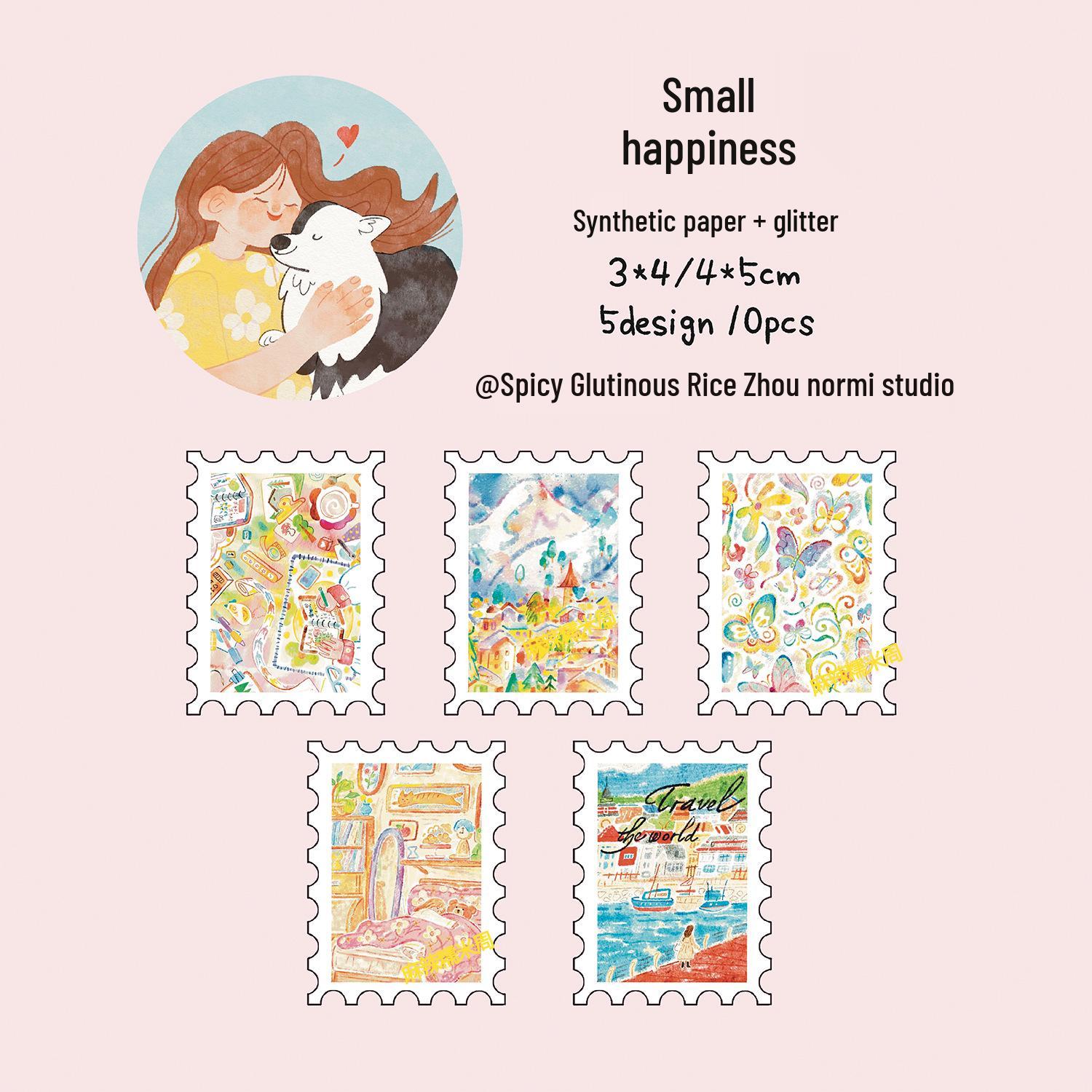 Spicy Sticky Rice Weekly Planner Stickers: Bubble Talk, Mushroom Forest, & Geometric Party Speech Bubbles Collage