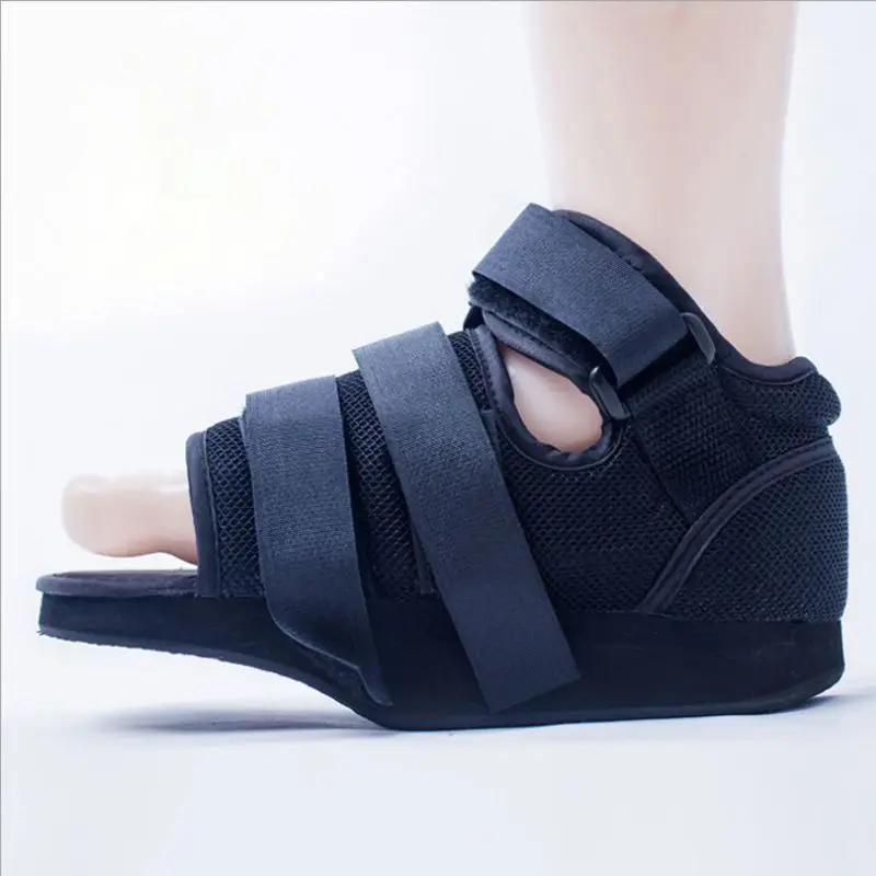 1 Piece Plaster Shoes Fixed Removed Black for Postoperative Teens Women Forefoot Pressure Relief Shoes Walking Boot Front