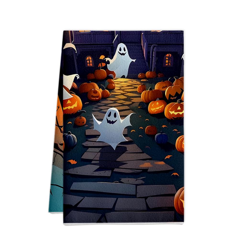 Halloween Towel Ornament Gift Microfiber Printing Kitchen Towel Special Dish Towel Rag