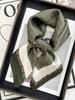 New Luxury  70X70Cm Shawls Floral Stripe Print Scarf Headcloth Small Fashion Silk Scarves Bandanna Foulard Hijab