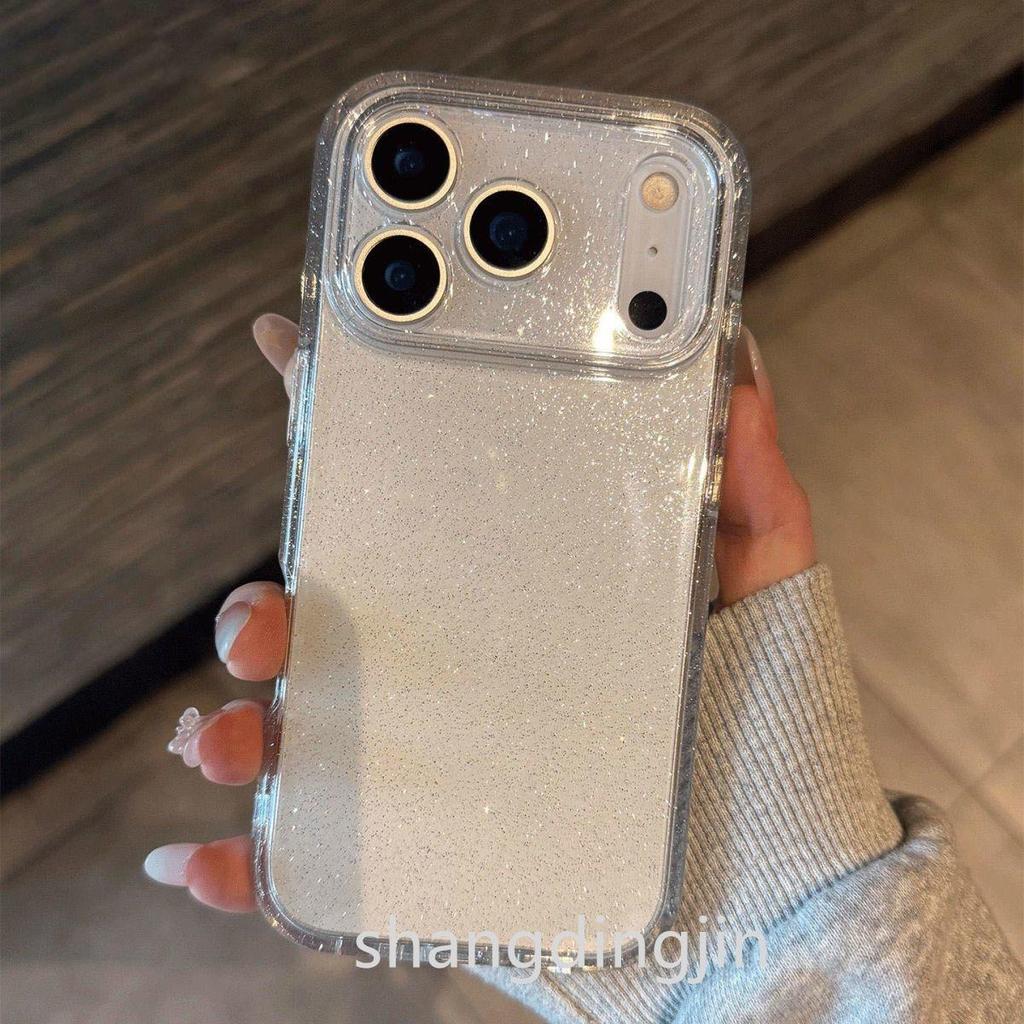 Premium Transparent Glitter Case for iPhone 17 Pro Max, 16, 15, 14