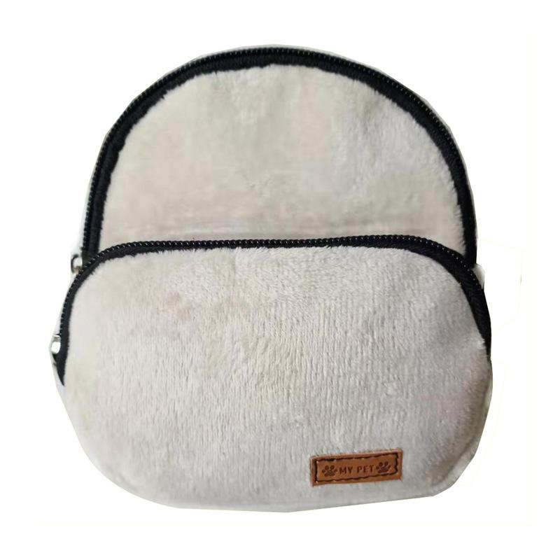 Zaino per animali domestici in nylon carino per cani di piccola e media taglia Comodo Portatile Grande capacità Borsa per snack per cani Zaino per cani bianco