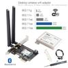 M.2 2230 WiFi Card PCIE Converter Adapter - Compatible with AX200/AX210/MT7922, for PC/Desktop Wireless Card Conversion