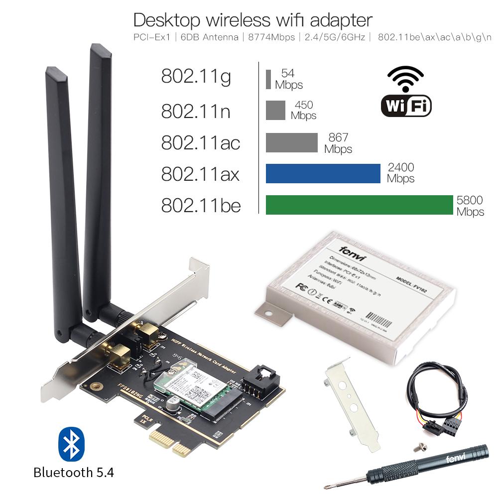 M.2 2230 WiFi Card PCIE Converter Adapter - Compatible with AX200/AX210/MT7922, for PC/Desktop Wireless Card Conversion